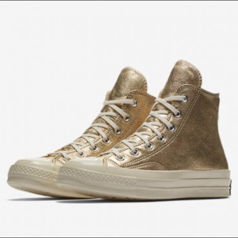 CONVERSE CHUCK 70 HEAVY METALLIC LEATHER HIGH